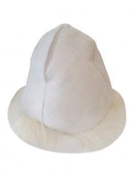 Меховая шапка из натуральной дубленной кожи для парения ручной работы  ― Оптовая компания Русский Банный Дом