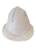 Меховая шапка из натуральной дубленной кожи для парения ручной работы 