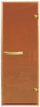 Дверь для сауны стеклянная ПЛ 40Я (бронза, магнитная защёлка) ― Оптовая компания Русский Банный Дом