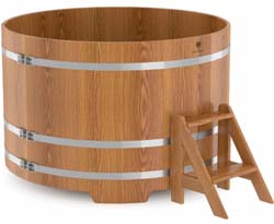 Round oak tub for 6 ― Russian Bath House