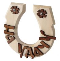 Horseshoe-shaped sauna sign, small-size