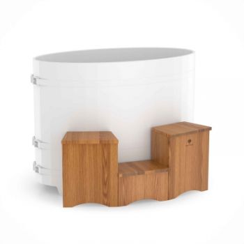 U-shaped podium, oak ― Russian Bath House